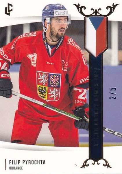 insert karta FILIP PYROCHTA 23-24 LC Golden Prague Belongs to Us Beijer Hockey Games Blue /5